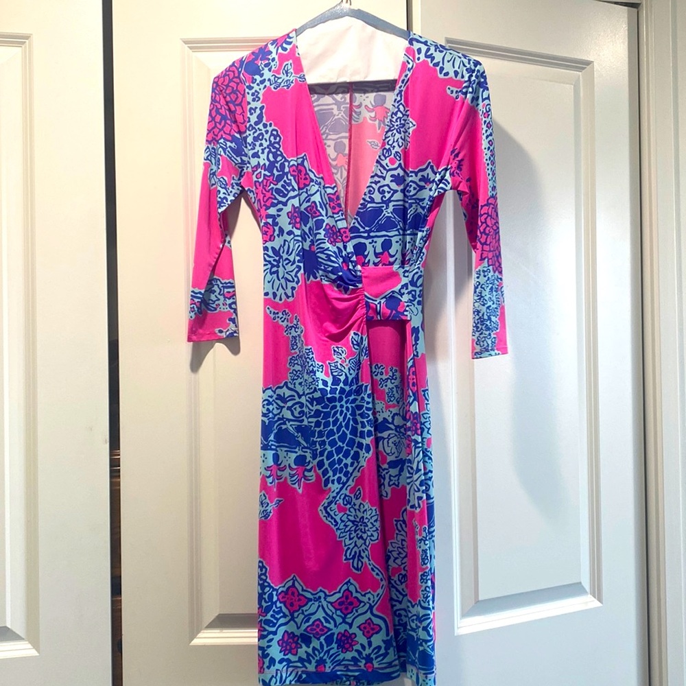Lily Pulitzer faux wrap dress. Size XS. EUC.